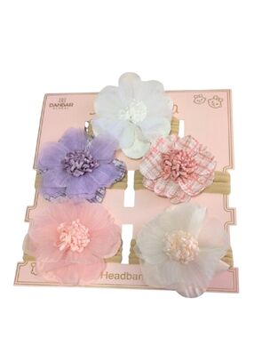 Ava Olivia Set of 5 Infant Floral Headbands